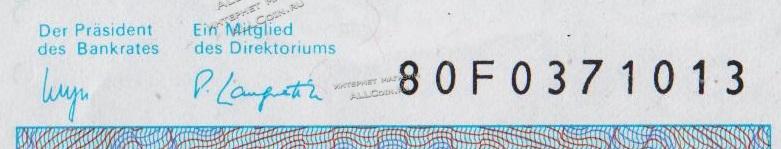 Швейцария 20 франков 1980г. P.55в(53) - UNC- - Швейцария 20 франков 1980г. P.55в(53) - UNC-