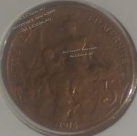 15-23 Франция 5 центов 1914г. Бронза.