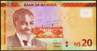 Намибия 20 долларов 2015г. P.NEW - UNC - Намибия 20 долларов 2015г. P.NEW - UNC