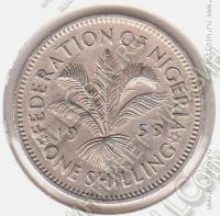 6-56 Нигерия 1 шиллинг 1959 г. KM# 5 Медь-Никель 5,0 гр. 23,0 мм.