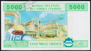 Габон 5000 франков 2002г. P.409А  - UNC - Габон 5000 франков 2002г. P.409А  - UNC