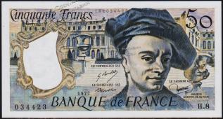 Франция 50 франков 1977г. P.152a(2) - UNC - Франция 50 франков 1977г. P.152a(2) - UNC