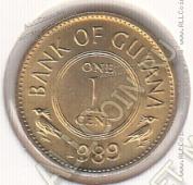 26-60 Гайана 1 цент 1989г. КМ # 31 никель-латунь 1,53гр. 15,99мм - 26-60 Гайана 1 цент 1989г. КМ # 31 никель-латунь 1,53гр. 15,99мм