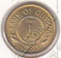 26-60 Гайана 1 цент 1989г. КМ # 31 никель-латунь 1,53гр. 15,99мм