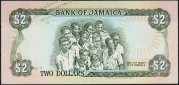 Ямайка 2 доллара 1990г. P.69d(1) - UNC - Ямайка 2 доллара 1990г. P.69d(1) - UNC