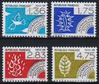 Франция 4 марки стандарт 1988г. YVERT №198-201** MNH OG (10-57)