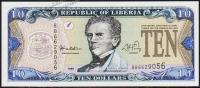 Либерия 10 долларов 1999г. P.22 UNC