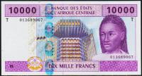 Конго 10000 франков 2002г. P.110Т - UNC