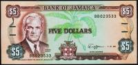 Ямайка 5 долларов 1989г. P.70с - UNC