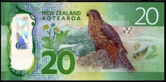 Новая Зеландия 20 долларов 2016г. P.NEW - UNC - Новая Зеландия 20 долларов 2016г. P.NEW - UNC