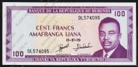 Банкнота Бурунди 100 франков 1990 года. P.29c(2) - UNC