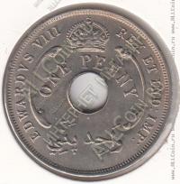 23-26 Брит. Западная Африка 1 пенни 1936Н г. КМ#16 UNC медно-никелевая 9,37гр. 30,5мм
