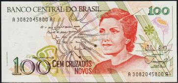 Бразилия 100 крузейро 1989г. P.220а - UNC - Бразилия 100 крузейро 1989г. P.220а - UNC