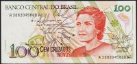 Бразилия 100 крузейро 1989г. P.220а - UNC