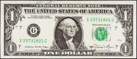Банкнота США 1 доллар 1981А года. Р.468в - UNC "G" G-C