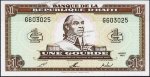 Банкнота Гаити 1 гурд 1992 года. P.259a(1) - UNC