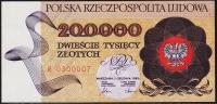 Польша 200.000 злотых 1989г. P.155 UNC