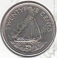 15-124 Багамы 25 центов 1979г. КМ # 63.1 UNC никель 6,9гр. 24,26мм