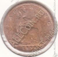 28-22 Великобритания 1 фартинг 1890г. бронза