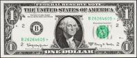 Банкнота США 1 доллар 1963А года Р.443в - UNC "B" B-Звезда