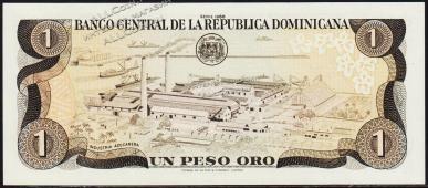 Банкнота Доминикана 1 песо 1988 года. P.126с - UNC - Банкнота Доминикана 1 песо 1988 года. P.126с - UNC