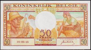 Бельгия 50 франков 1948г. Р.133а - UNC - Бельгия 50 франков 1948г. Р.133а - UNC