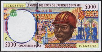Конго 5000 франков 2000г. P.104Cf - UNC - Конго 5000 франков 2000г. P.104Cf - UNC