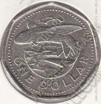 20-161 Барбадос 1 доллар 1988г. КМ # 14.2 медно-никелевая 5,95гр. 25,85мм