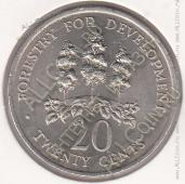 23-121 Ямайка 20 центов 1976г. КМ # 69 медно-никелевая 11,31гр. 28,5мм - 23-121 Ямайка 20 центов 1976г. КМ # 69 медно-никелевая 11,31гр. 28,5мм