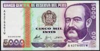 Перу 5000 инти 1988г. P.137 UNC