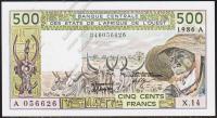 Кот-д’Ивуар 500 франков 1986г. P.106A.j - UNC