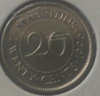 22-41 Маврикий  20 центов 1996г. Медь Никель.UNC