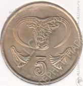 29-146 Кипр 5 центов 1985г. КМ # 55.2 никель-латунь 3,75гр. 22мм - 29-146 Кипр 5 центов 1985г. КМ # 55.2 никель-латунь 3,75гр. 22мм