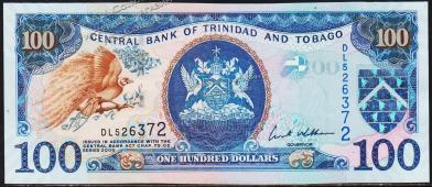 Тринидад и Тобаго 100 долларов 2006г. P.51 UNC - Тринидад и Тобаго 100 долларов 2006г. P.51 UNC