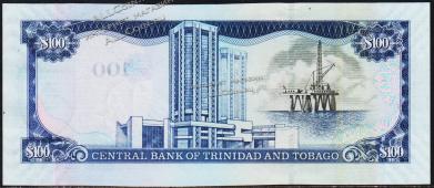 Тринидад и Тобаго 100 долларов 2006г. P.51 UNC - Тринидад и Тобаго 100 долларов 2006г. P.51 UNC