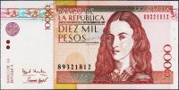 Банкнота Колумбия 10000 песо 17.12.1999 года. P.443(7) - UNC