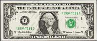 США 1 доллар 1999г. Р.504 UNC "F" F-G