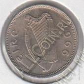 38-156 Ирландия 3 пенса 1966г. КМ#12a UNC  - 38-156 Ирландия 3 пенса 1966г. КМ#12a UNC 