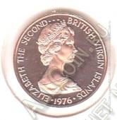  5-101	Британские Виргинские Острова 1 цент 1976г. КМ #1 PROOF Бронза 1,5гр.  -  5-101	Британские Виргинские Острова 1 цент 1976г. КМ #1 PROOF Бронза 1,5гр. 