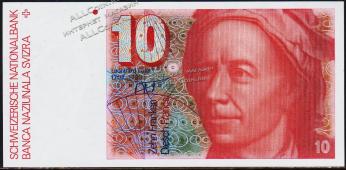 Швейцария 10 франков 1979г. P.53а(53) - UNC - Швейцария 10 франков 1979г. P.53а(53) - UNC