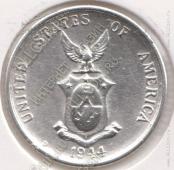 4-83 Филиппины 20 сентавов 1944г. KM# 182 серебро 4,0гр 21,0мм - 4-83 Филиппины 20 сентавов 1944г. KM# 182 серебро 4,0гр 21,0мм