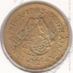 9-107 Южная Африка 1/2 цента 1963г КМ # 56 латунь 5,6гр.