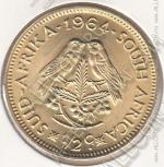 20-158 Южная Африка 1/2 цента 1964г. КМ # 56 UNC латунь 5,6гр. 