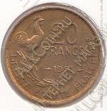 25-165 Франция 20 франков 1951г. КМ # 917.2 В алюминий-бронза 4,0гр. 23мм
