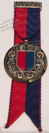 #344 Швейцария спорт Медаль Знаки. Герб кантона Тичино. Швейцария.