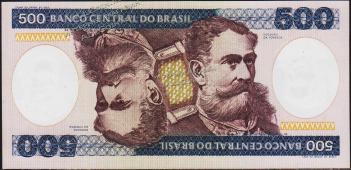 Бразилия 500 крузейро 1981г. P.200а - UNC - Бразилия 500 крузейро 1981г. P.200а - UNC