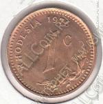 10-158 Родезия  1 цент 1976г. КМ# 10 бронза 4,0гр. 22,5мм