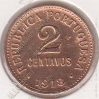5-176 Португалия 2 сентаво 1918г. KM# 568 бронза 