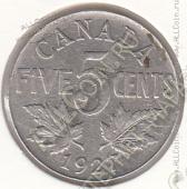28-180 Канада 5 центов 1927г. КМ # 29 никель 4,6гр. - 28-180 Канада 5 центов 1927г. КМ # 29 никель 4,6гр.