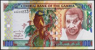 Банкнота Гамбия 100 даласи 2001 года. P.24a - UNC - Банкнота Гамбия 100 даласи 2001 года. P.24a - UNC